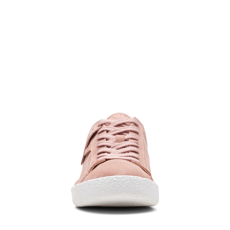 Baskets Clarks Craft Cup Dentelle Rose Daim Rose Femme|UYS-0588701