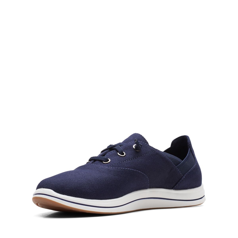 Baskets Clarks Breeze Ave Bleu Marine Femme|XHQ-5122694