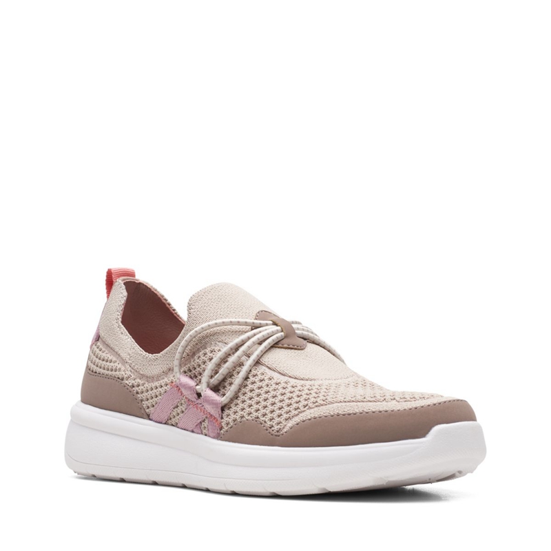 Baskets Clarks Ezera Run Combi Grise Marron Femme|FWU-6761546