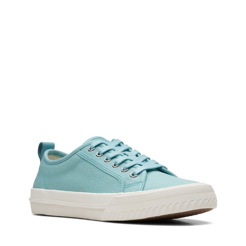 Baskets Clarks Roxby Dentelle Tela Turquoise Femme|BOL-2295693