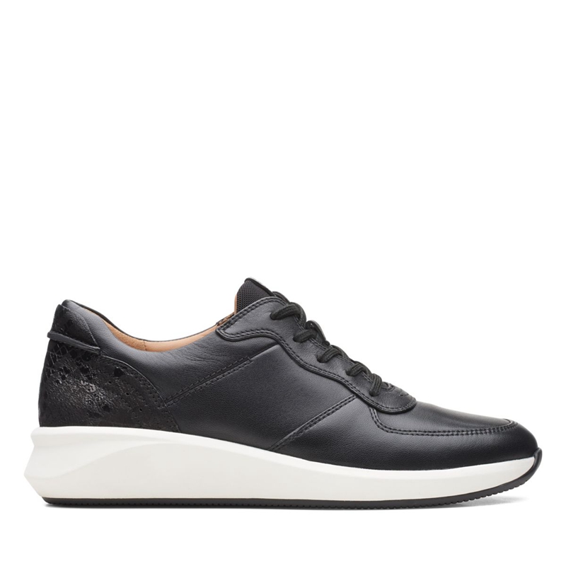 Baskets Clarks Un Rio Sprint Combi Lea Noir Femme|PGH-9192901