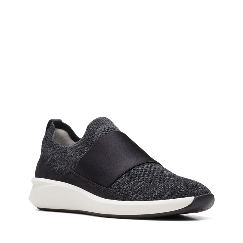 Baskets Clarks Un Rio Knit Knit Noir Femme|VSI-8950671