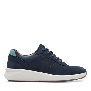 Baskets Clarks Un Rio Sprint Nubuck Bleu Marine Femme|YDQ-1186549