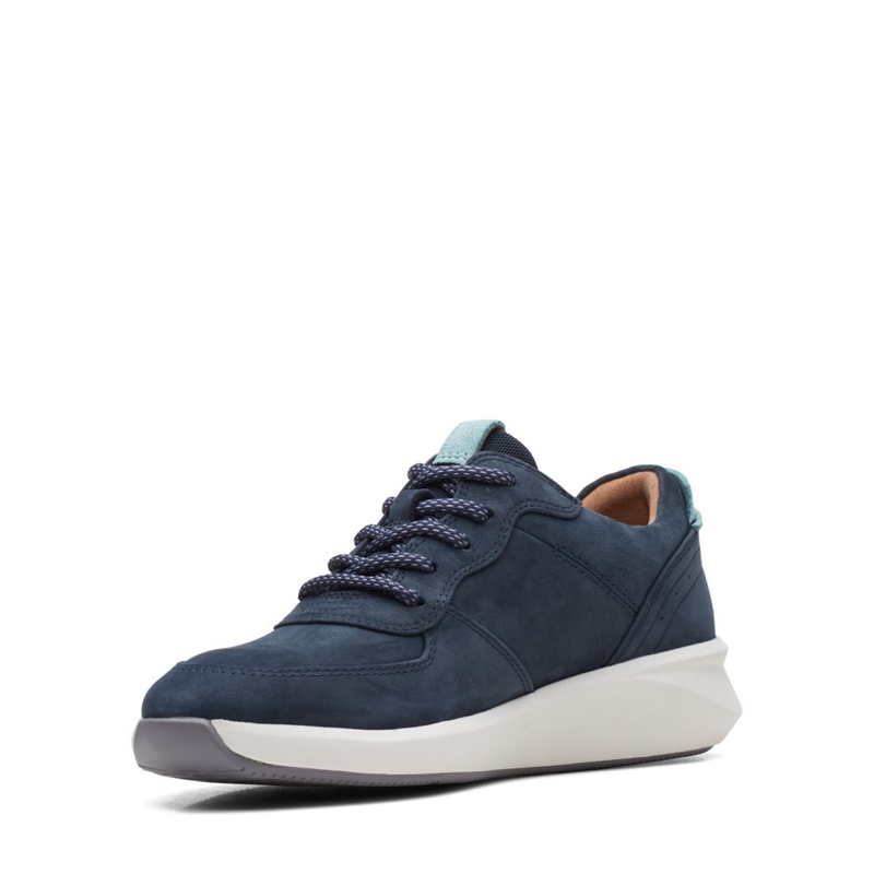 Baskets Clarks Un Rio Sprint Nubuck Bleu Marine Femme|YDQ-1186549