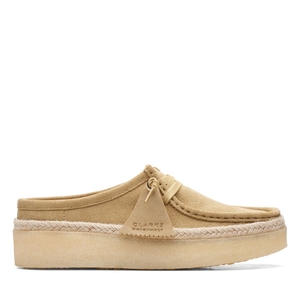 Mocassin Clarks Wallabee Cup Lo Maple Daim Kaki Femme|SGQ-4220478