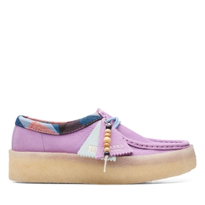 Mocassin Clarks Wallabee Cup Violette Clair Femme|TJT-2526775