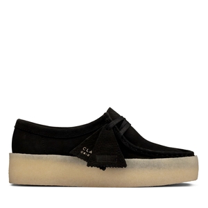 Mocassin Clarks Wallabee Cup Nubuck Noir Femme|KJE-2445078