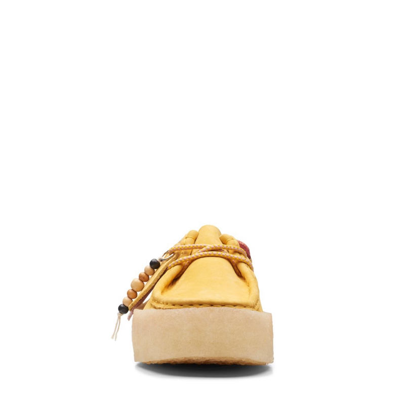 Mocassin Clarks Wallabee Cup Nubuck Jaune Femme|IMA-2103639