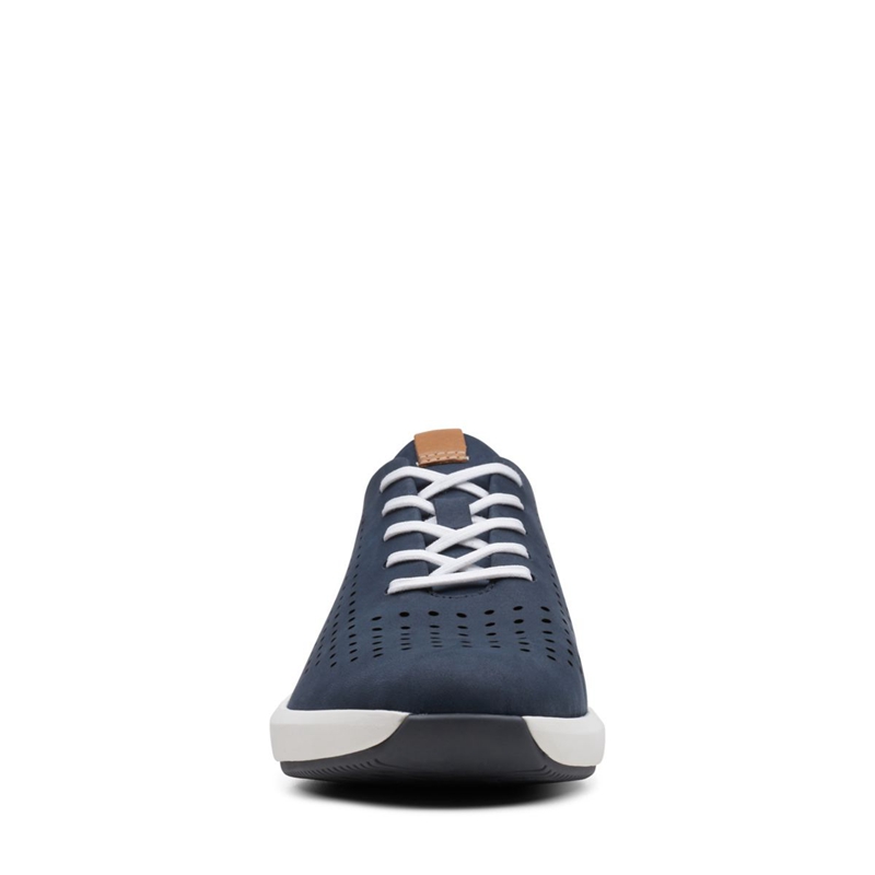 Baskets Clarks Un Rio Tie Nubuck Bleu Marine Femme|VNC-1073988