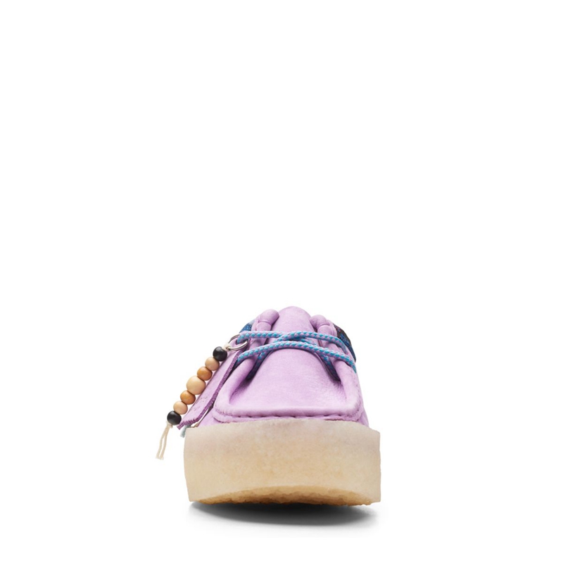 Mocassin Clarks Wallabee Cup Violette Clair Femme|TJT-2526775