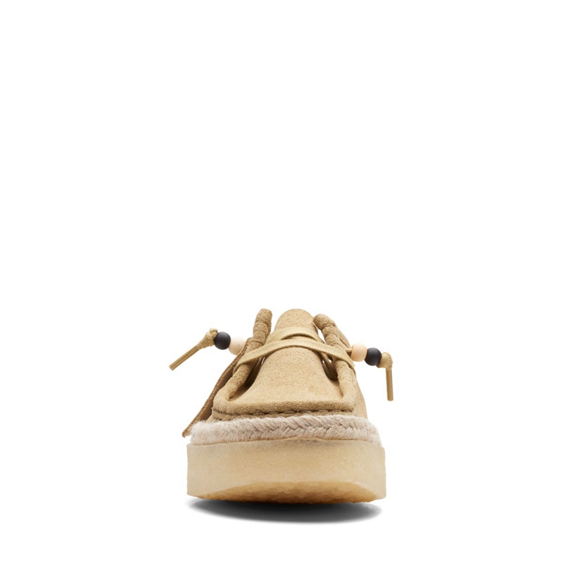 Mocassin Clarks Wallabee Cup Lo Maple Daim Kaki Femme|SGQ-4220478