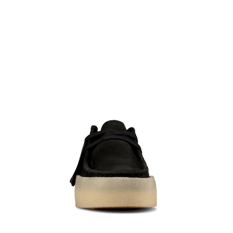 Mocassin Clarks Wallabee Cup Nubuck Noir Femme|KJE-2445078