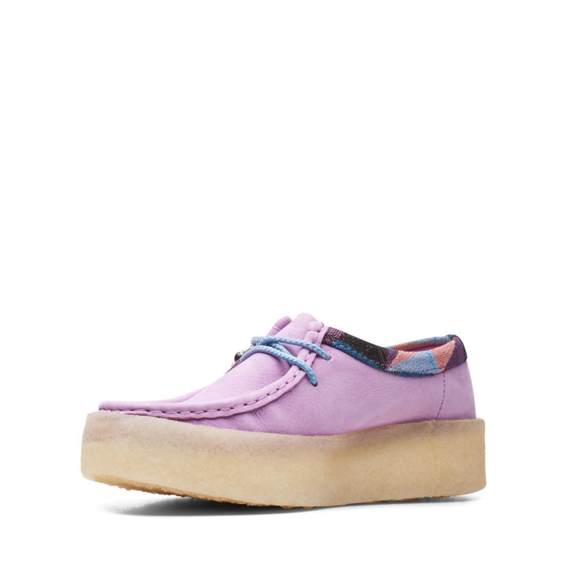 Mocassin Clarks Wallabee Cup Violette Clair Femme|TJT-2526775