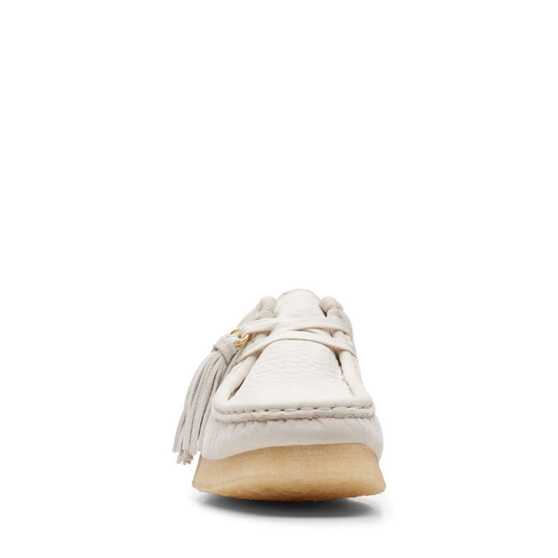 Mocassin Clarks Wallabee Nubuck Blanche Femme|KIG-4813544