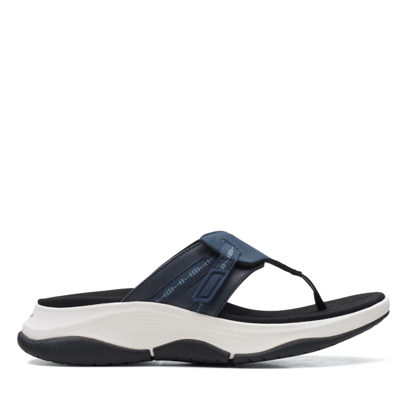 Sandales Clarks Wave2.0 Sea. Combi Bleu Marine Femme|VNG-0108343