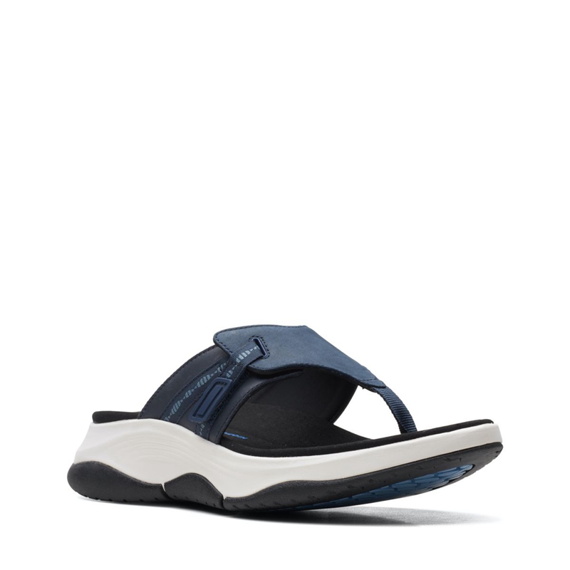 Sandales Clarks Wave2.0 Sea. Combi Bleu Marine Femme|VNG-0108343