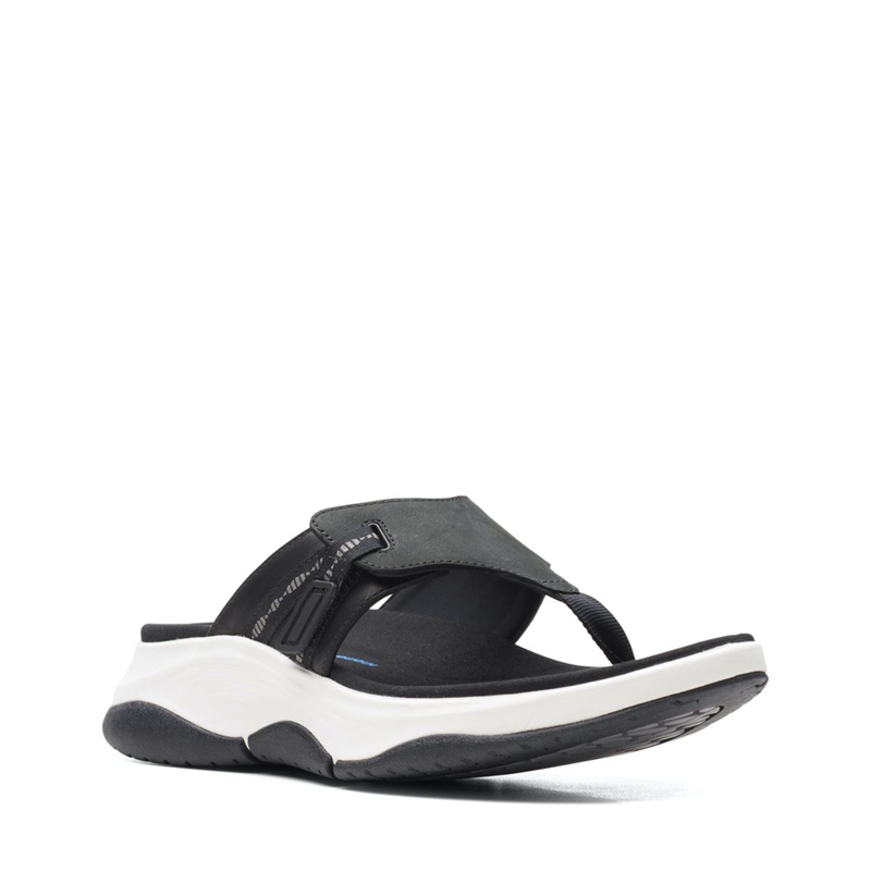 Sandales Clarks Wave2.0 Sea. Combi Noir Femme|RDN-0724147