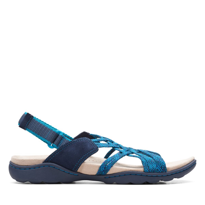 Sandales Clarks Amanda Ease Combi Bleu Marine Femme|GFK-6806655