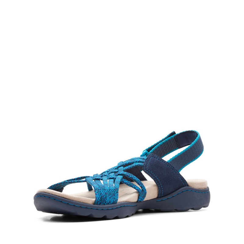 Sandales Clarks Amanda Ease Combi Bleu Marine Femme|GFK-6806655