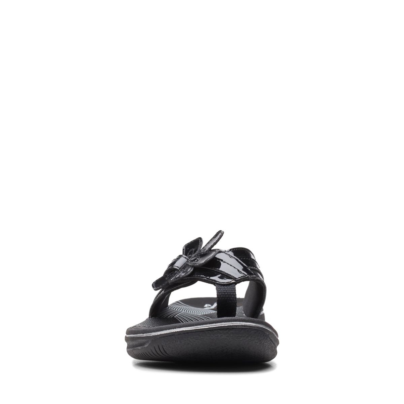 Sandales Clarks Brinkley Flora Pat Noir Femme|LHO-7402077