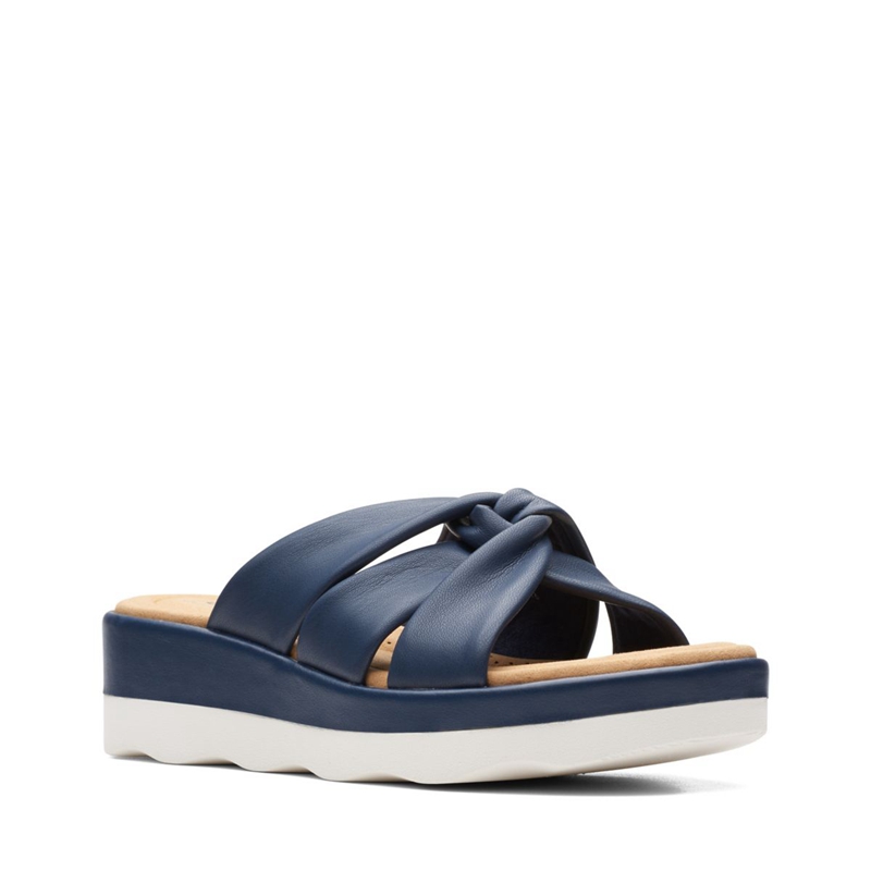 Sandales Clarks Clara Charm Bleu Marine Femme|AUG-3685493