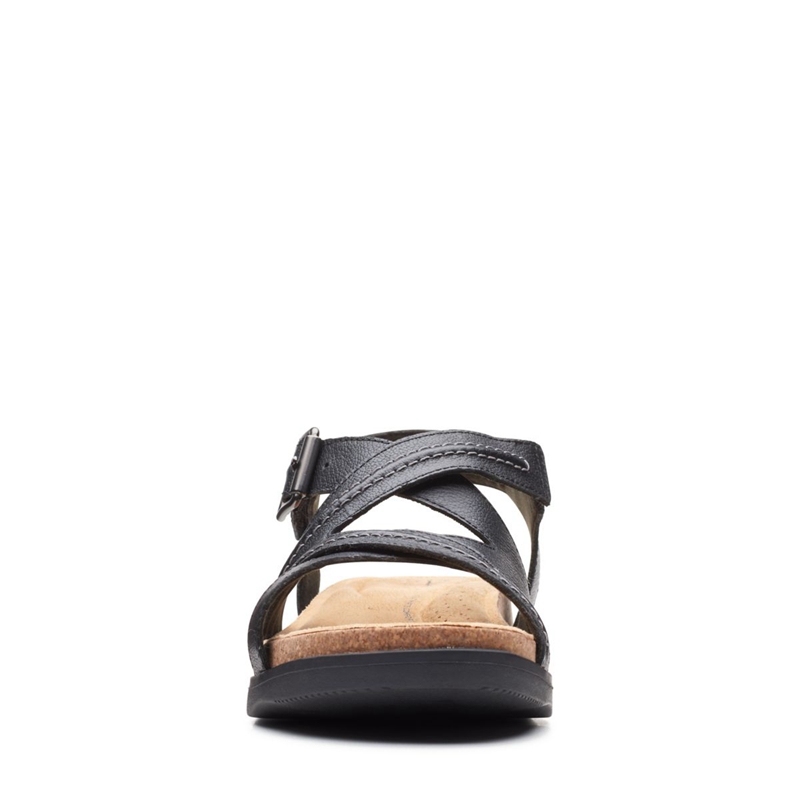 Sandales Clarks Brynn Ave Cuir Noir Femme|PNU-5914954