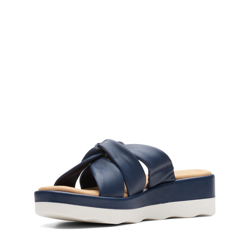 Sandales Clarks Clara Charm Bleu Marine Femme|AUG-3685493