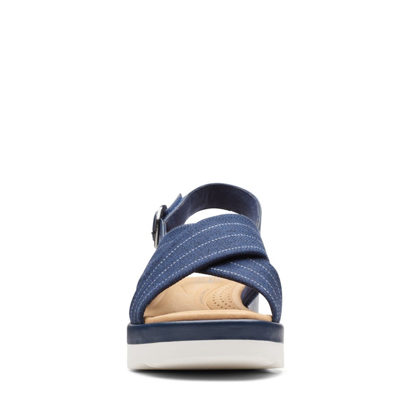 Sandales Clarks Clara Cove Bleu Marine Femme|HOW-1378043