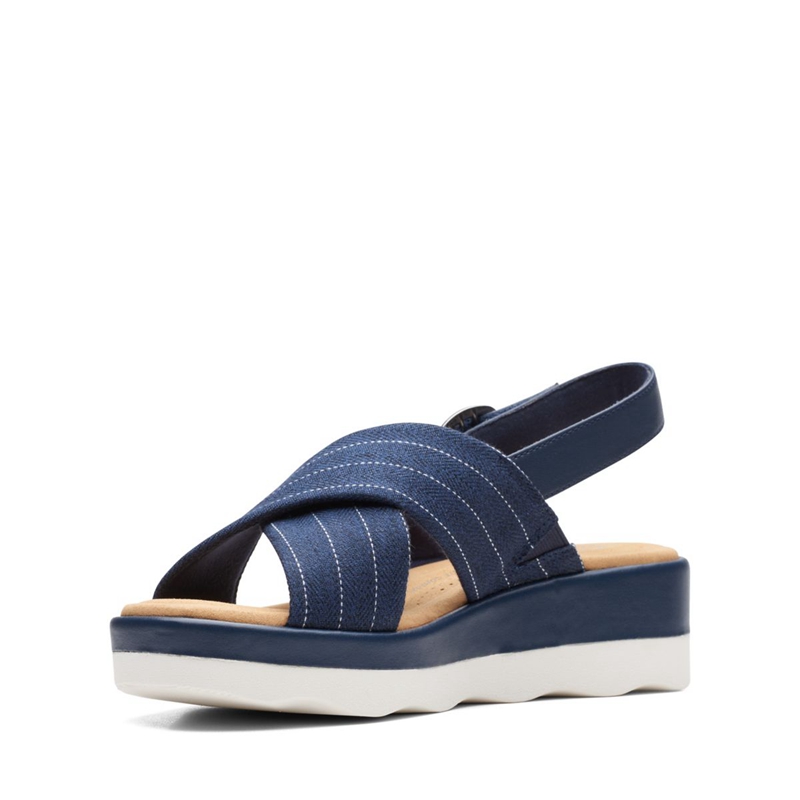 Sandales Clarks Clara Cove Bleu Marine Femme|HOW-1378043