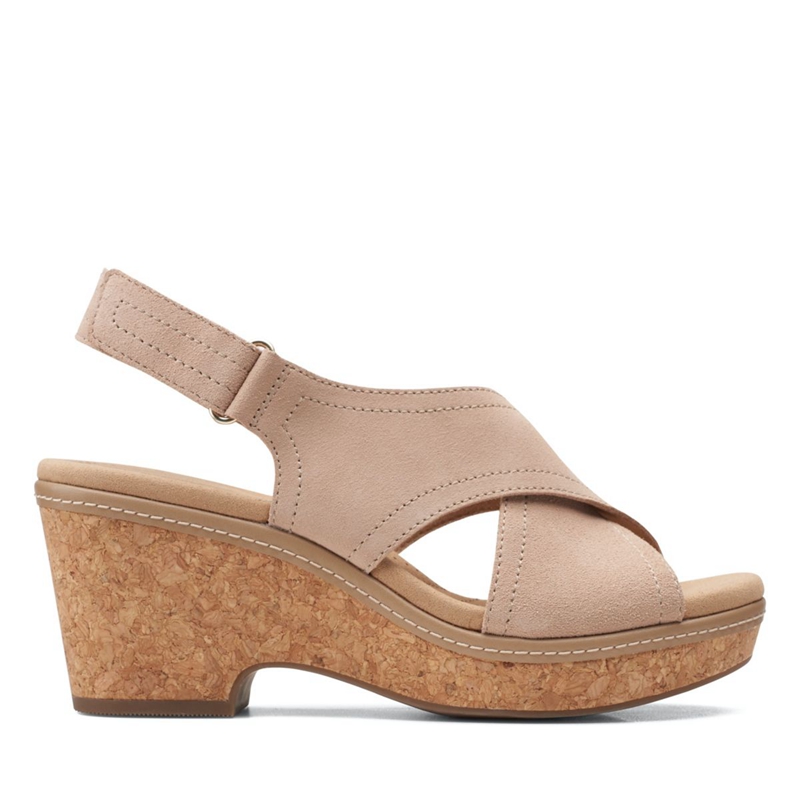 Sandales Clarks Giselle Cove Sand Marron Femme|HUN-4011174