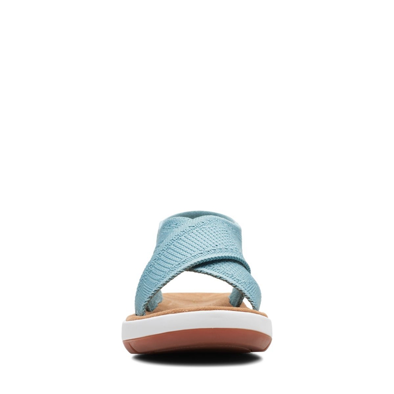 Sandales Clarks Jemsa Dash Knit Turquoise Femme|KCZ-6833469