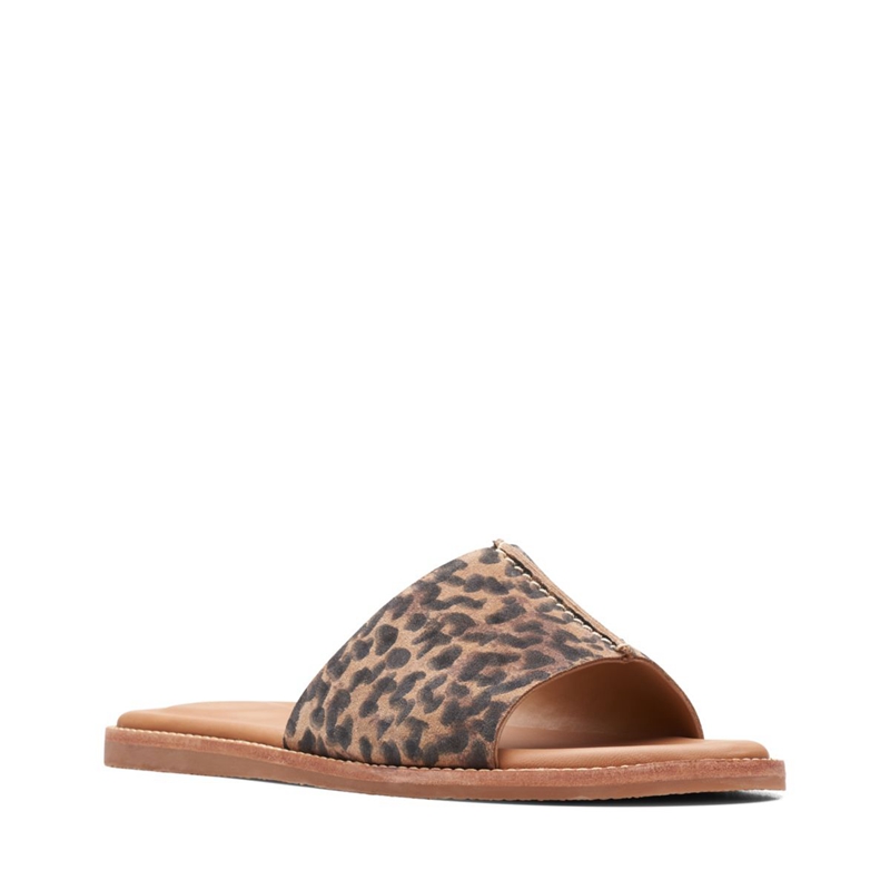 Sandales Clarks Karsea Mule Print Leopard Femme|GWZ-2549729