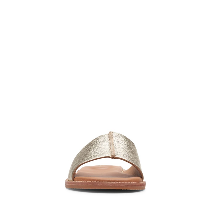 Sandales Clarks Karsea Mule Champagne Doré Metal Femme|BYF-8849206