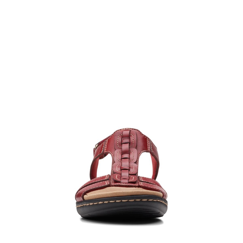 Sandales Clarks Laurieann Kay Cuir Rouge Femme|YJQ-7121602