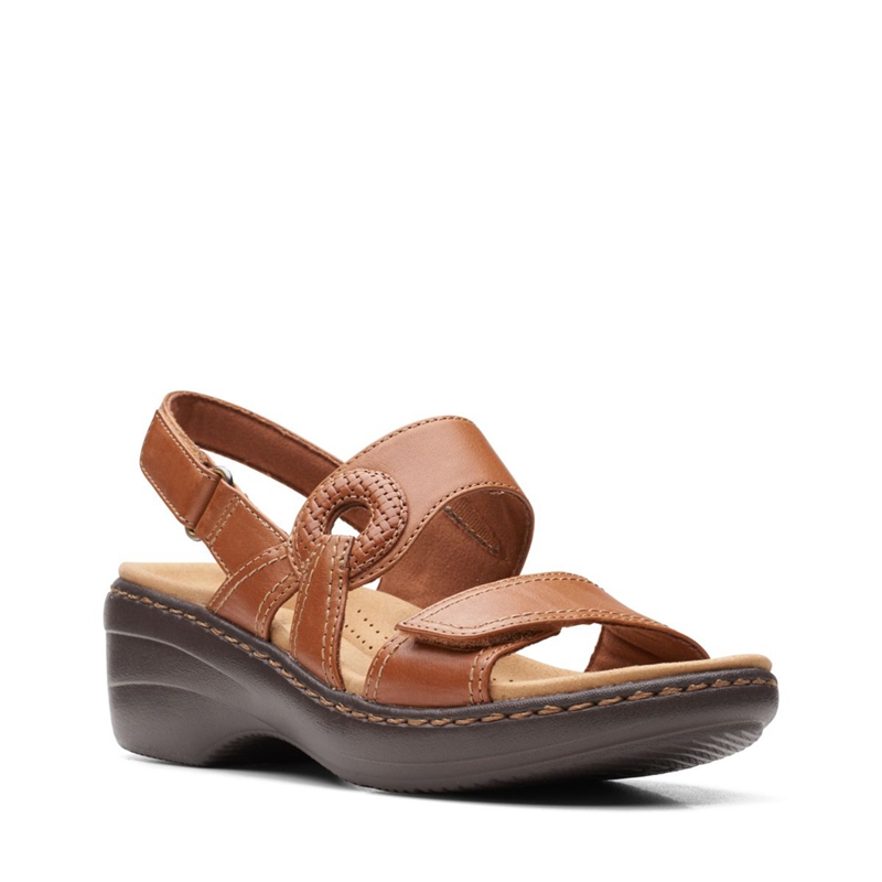 Sandales Clarks Merliah Opal Cuir Marron Femme|WYD-8326459