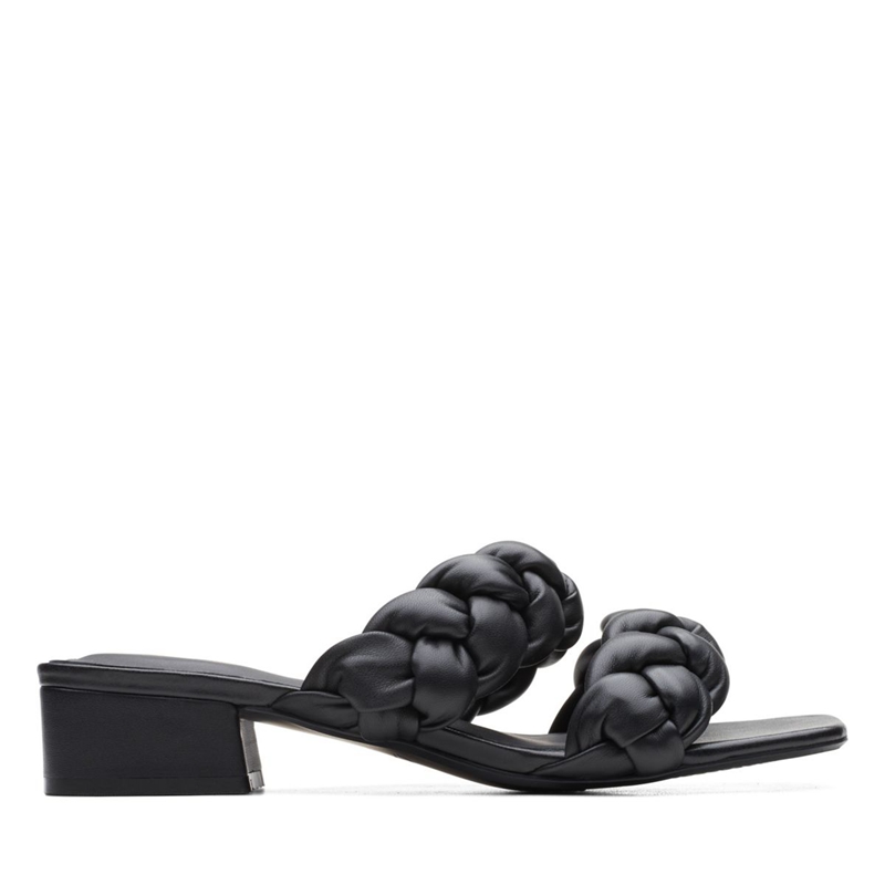 Sandales Clarks Seren25 Braid Cuir Noir Femme|TMJ-5263715