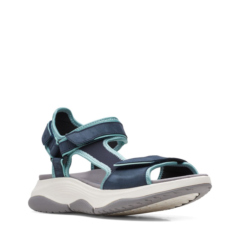 Sandales Clarks Wave 2.0 Skip Combi Bleu Marine Femme|NDU-6165067