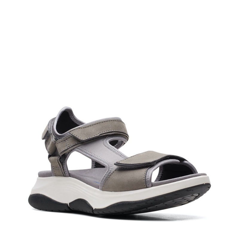 Sandales Clarks Wave 2.0 Skip Grey Combi Grise Femme|QUR-0855369