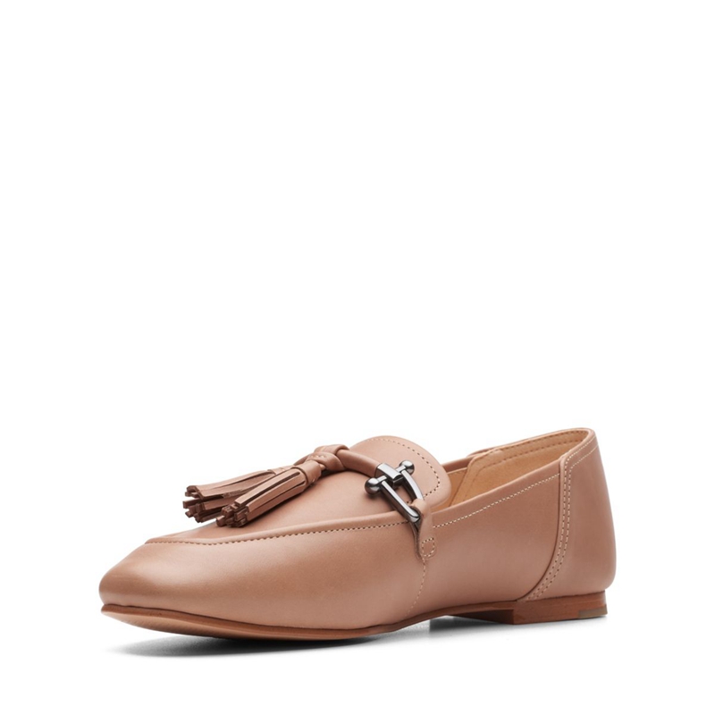 Escarpins Clarks Pure 2 Tassel Praline Combi Marron Femme|ZRY-0334571