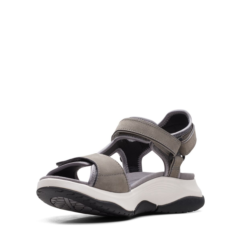 Sandales Clarks Wave 2.0 Skip Grey Combi Grise Femme|QUR-0855369