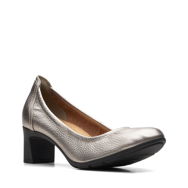 Escarpins Clarks Neiley Pearl Pewter Argent Femme|VMM-0012969