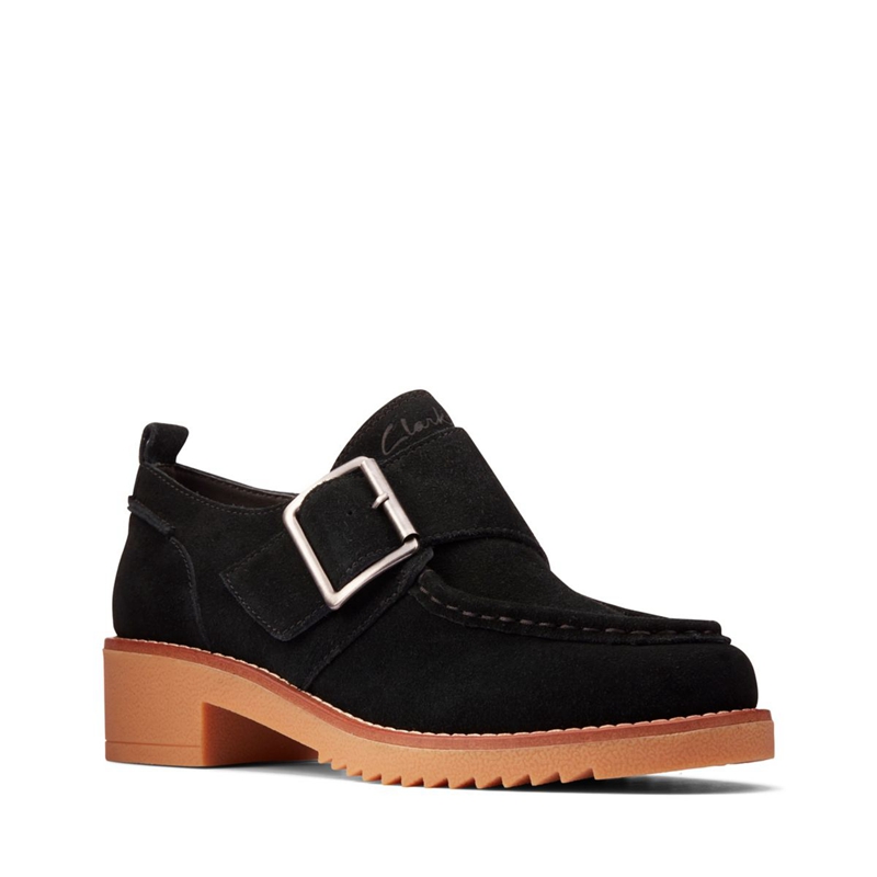 Loafers Clarks Eden Mid Monk Sde Noir Femme|YXV-1967064