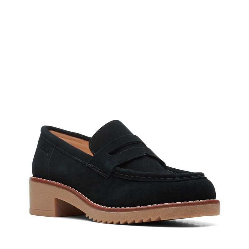 Loafers Clarks Eden Style Sde Noir Femme|AQT-5572466