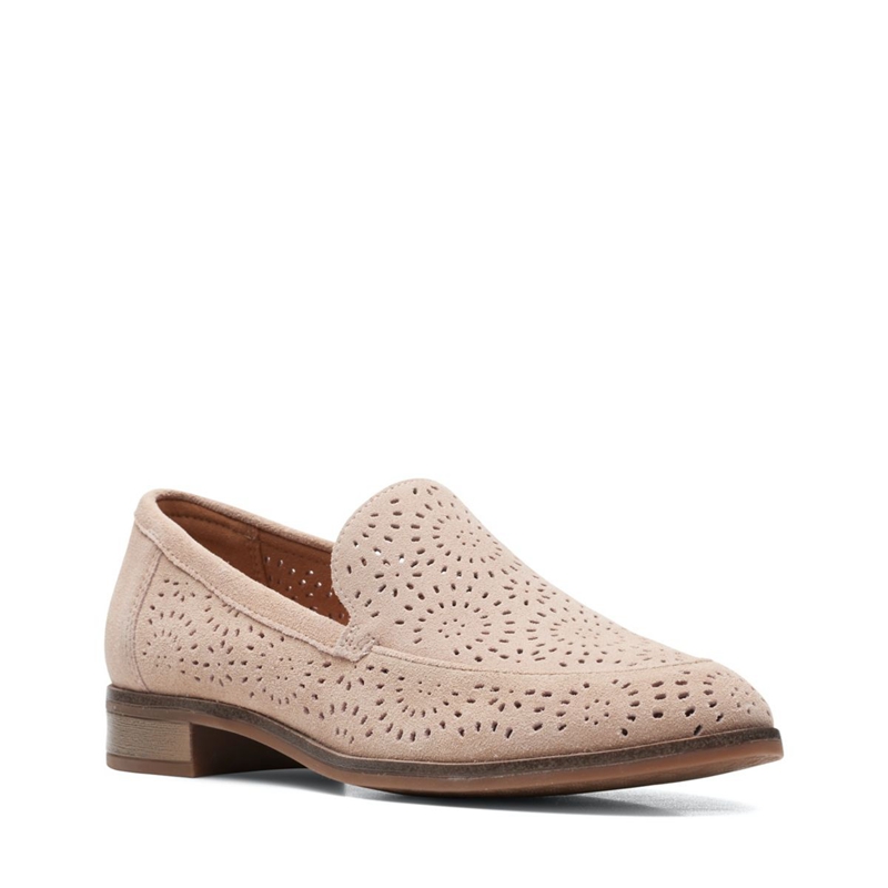 Loafers Clarks Trish Calla Sand Daim Marron Femme|LBO-7097067