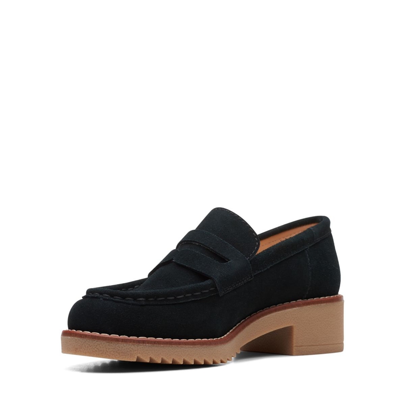 Loafers Clarks Eden Style Sde Noir Femme|AQT-5572466