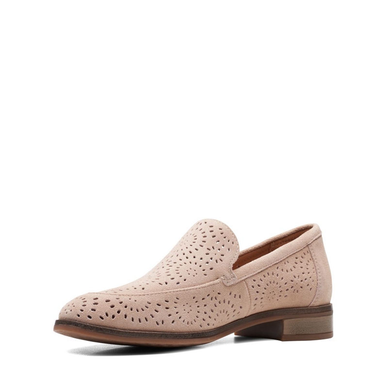 Loafers Clarks Trish Calla Sand Daim Marron Femme|LBO-7097067