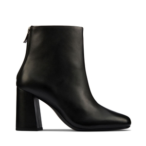 Bottes à Talons Clarks Sheer85 Zip Cuir Noir Femme|RUZ-7475263