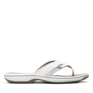 Tong Clarks BREEZE SEA Synthétique Blanche Femme|AKE-2345353