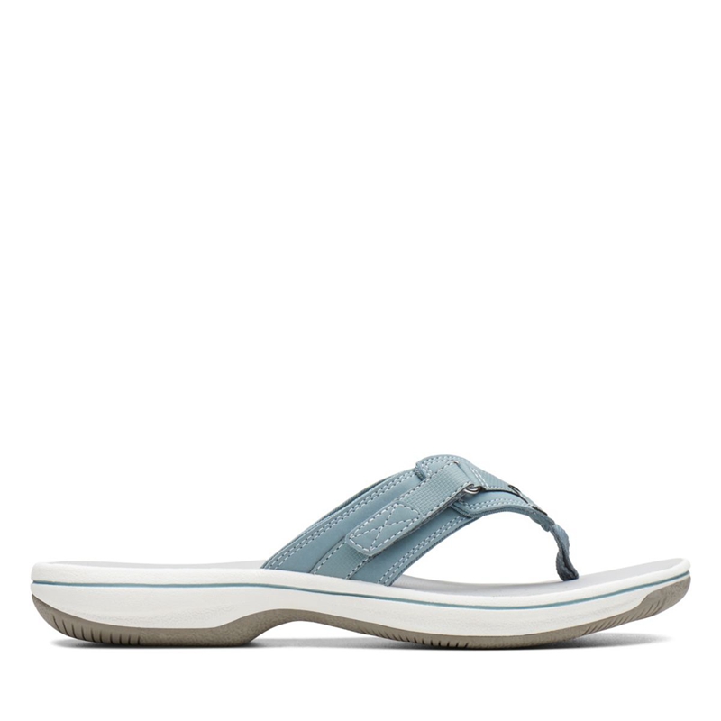 Tong Clarks BREEZE SEA Bleu Femme|SYV-0497053