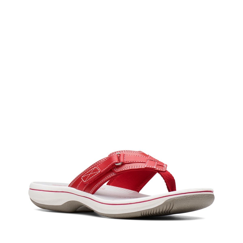 Tong Clarks BREEZE SEA Synthétique Rouge Femme|ALQ-9027879